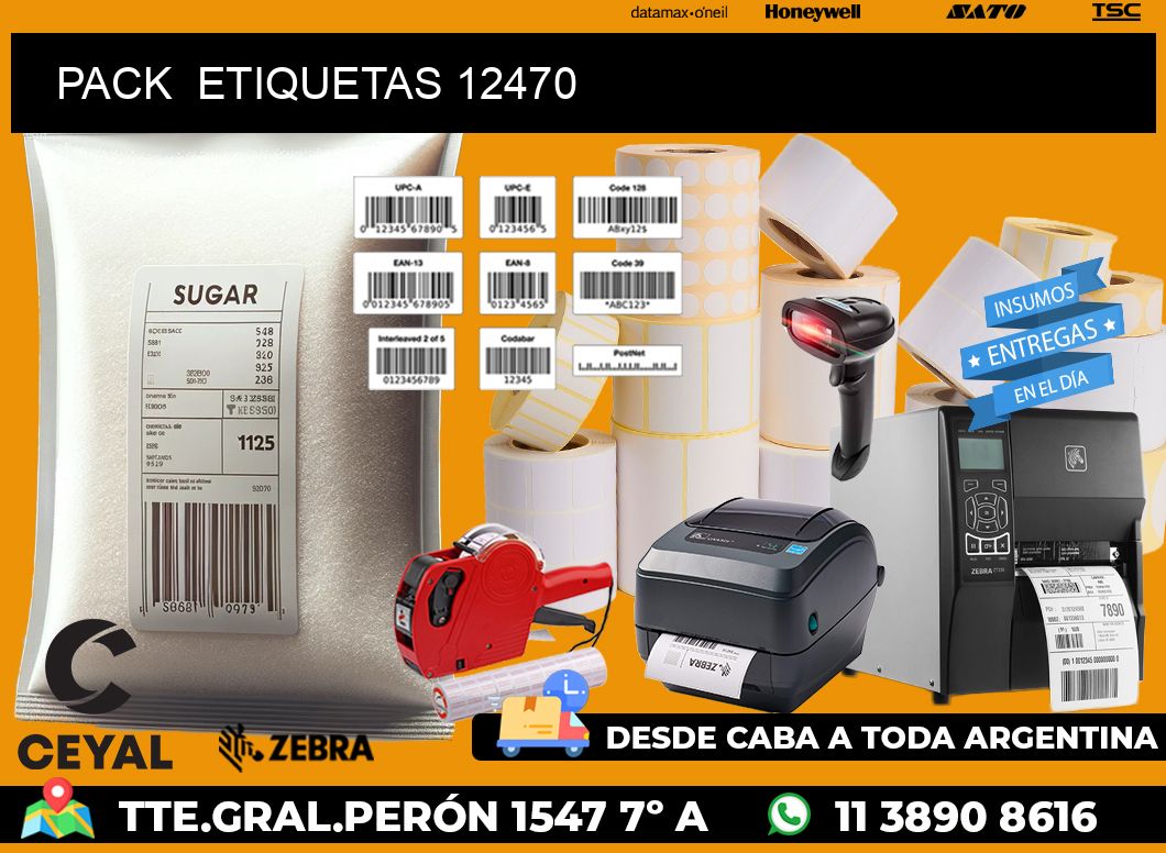 PACK  ETIQUETAS 12470