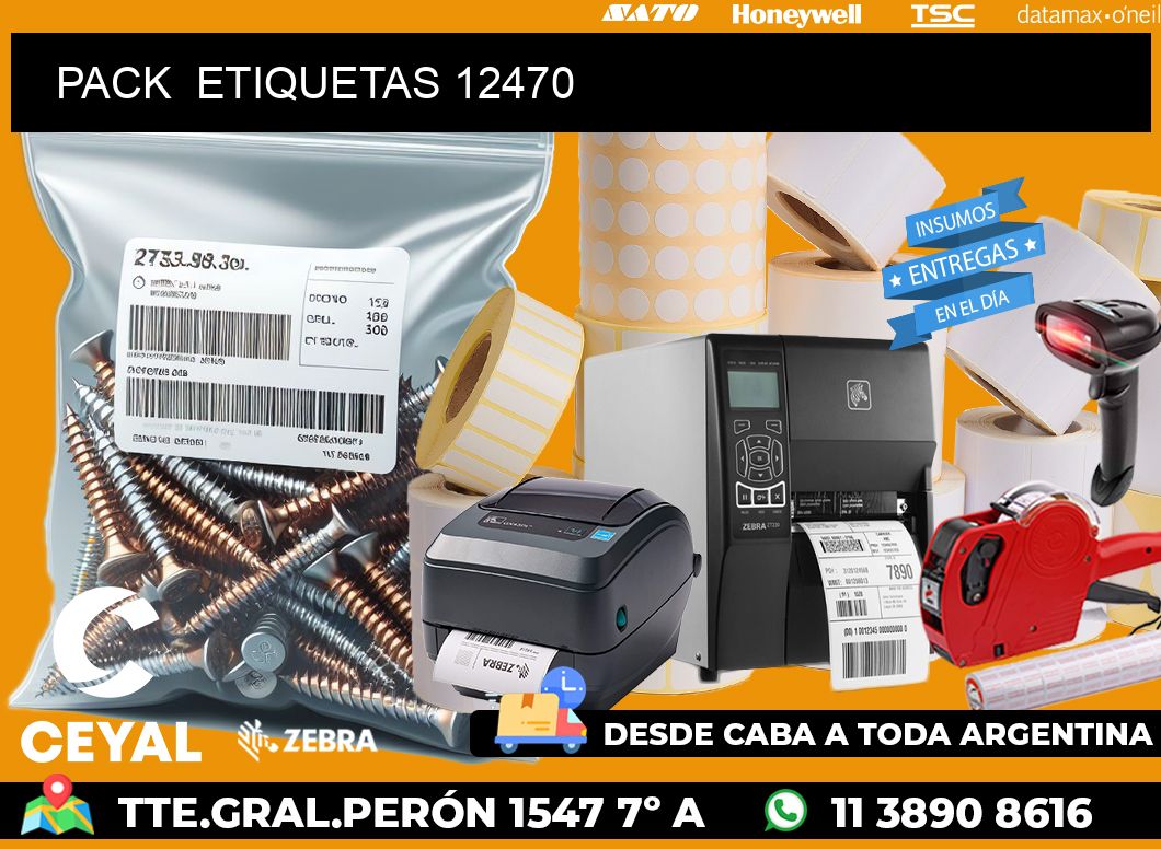 PACK  ETIQUETAS 12470