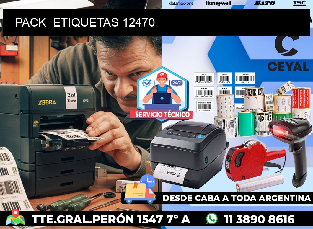 PACK  ETIQUETAS 12470