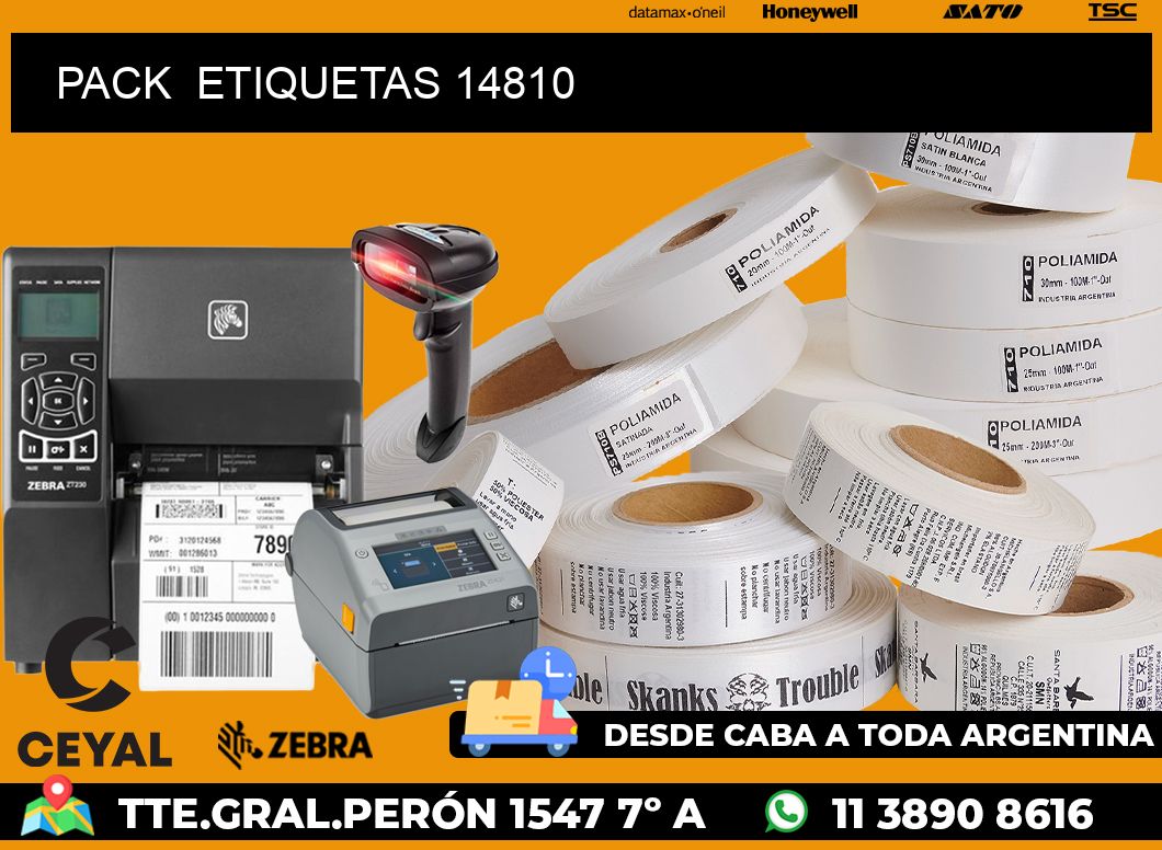 PACK  ETIQUETAS 14810