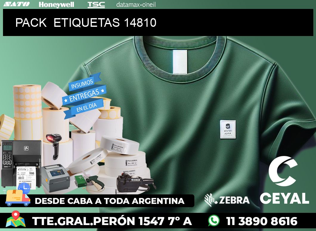 PACK  ETIQUETAS 14810