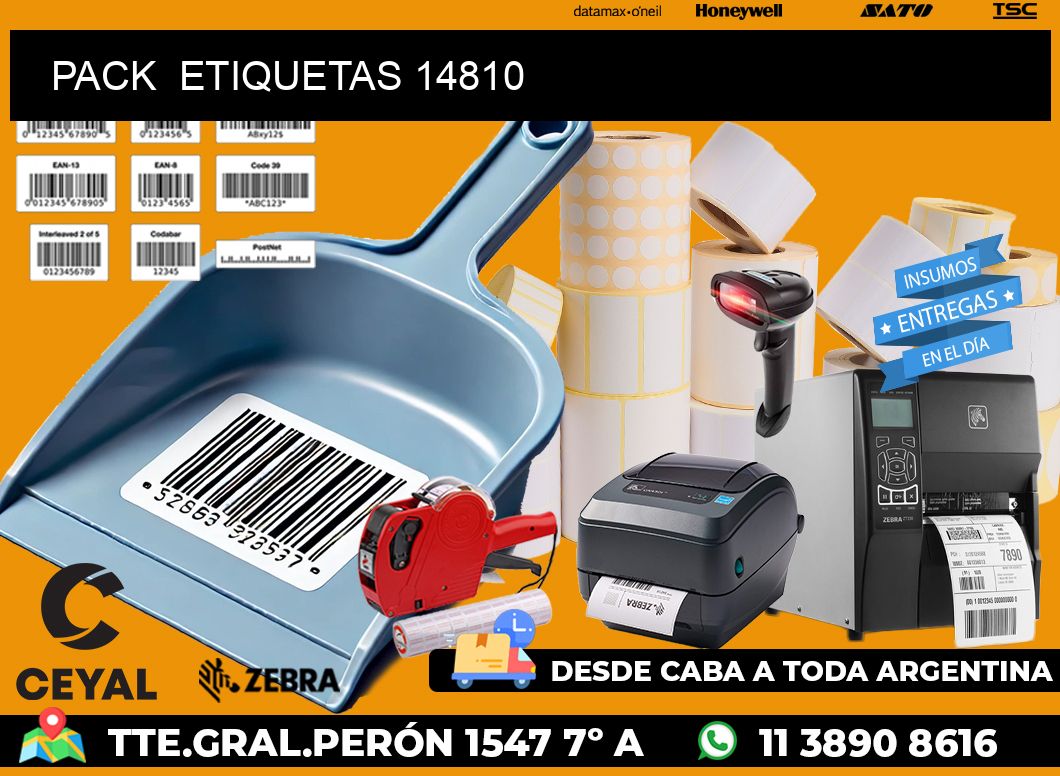 PACK  ETIQUETAS 14810