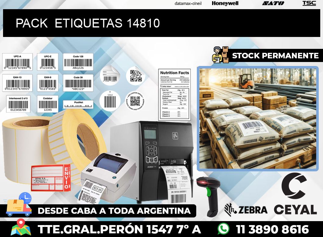 PACK  ETIQUETAS 14810