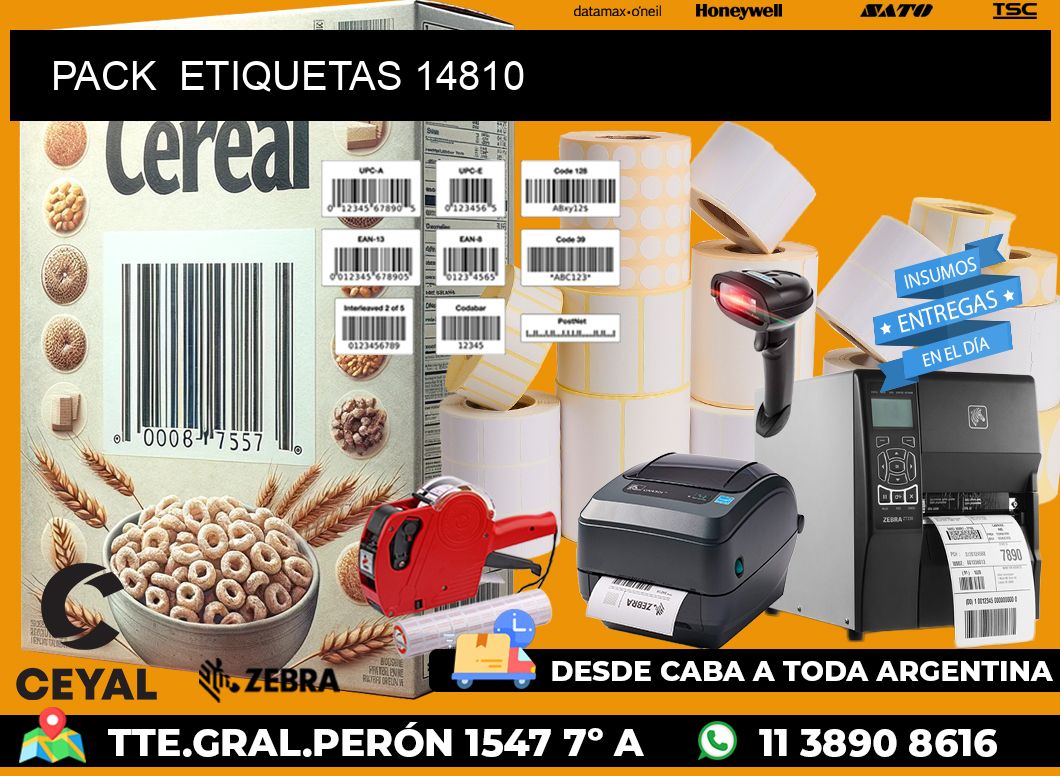 PACK  ETIQUETAS 14810