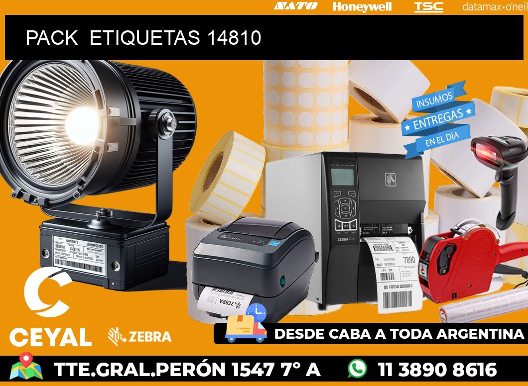 PACK  ETIQUETAS 14810