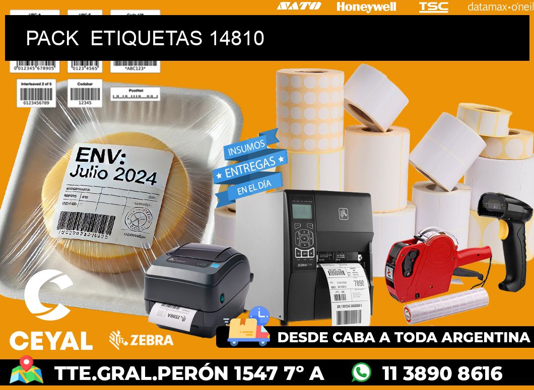 PACK  ETIQUETAS 14810