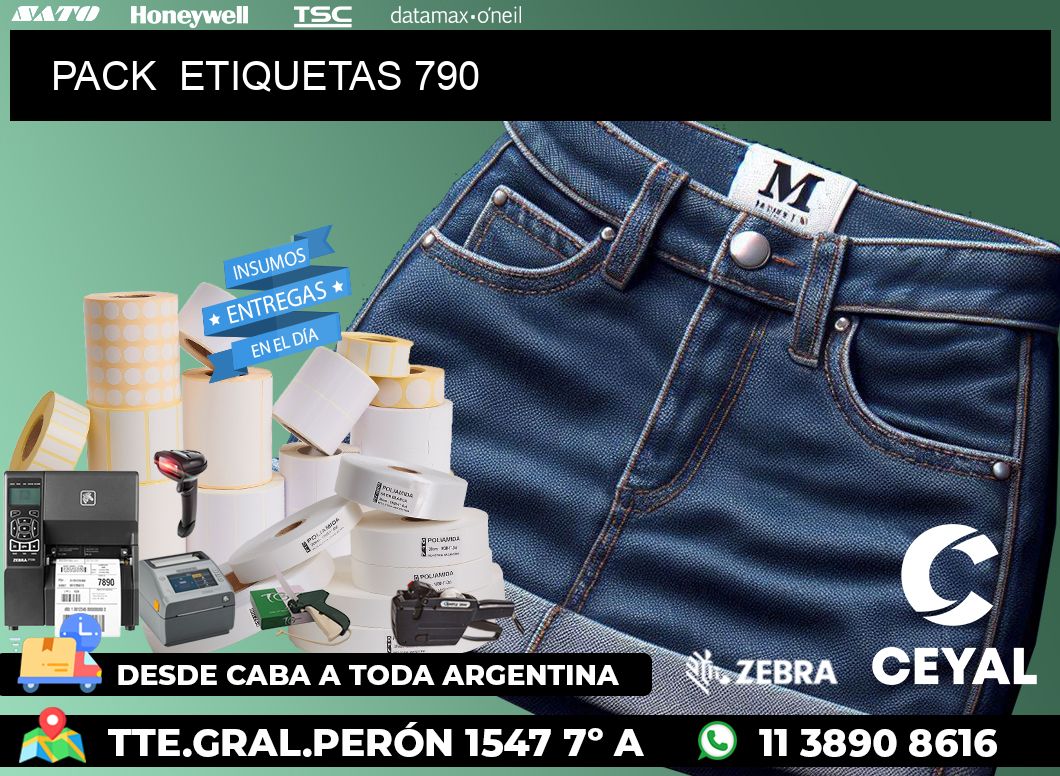 PACK  ETIQUETAS 790