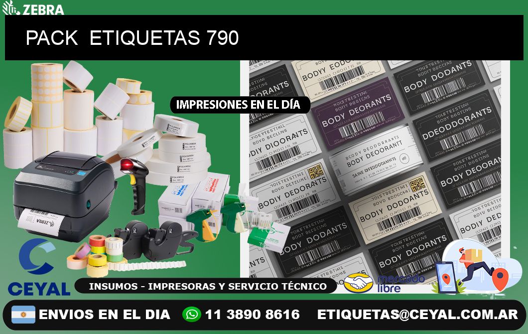 PACK  ETIQUETAS 790