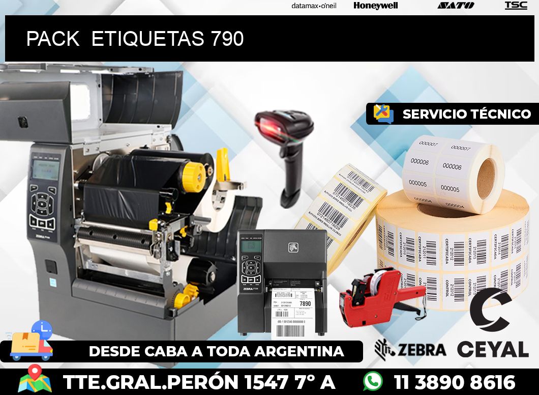 PACK  ETIQUETAS 790