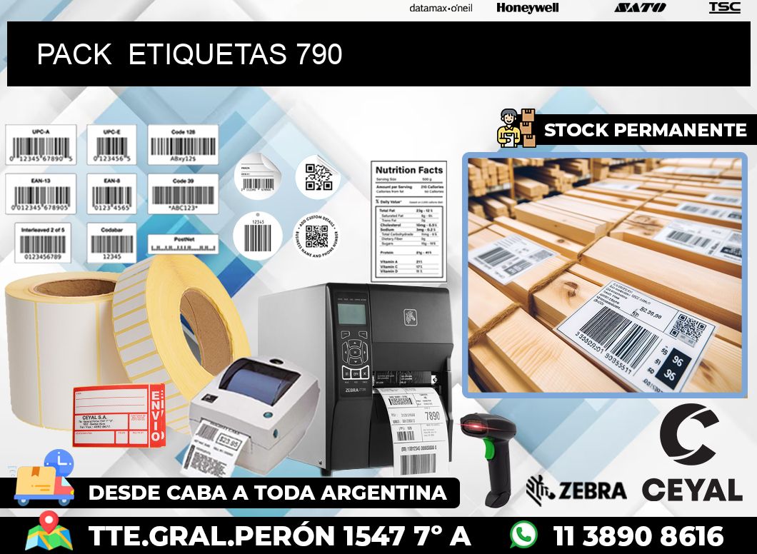 PACK  ETIQUETAS 790