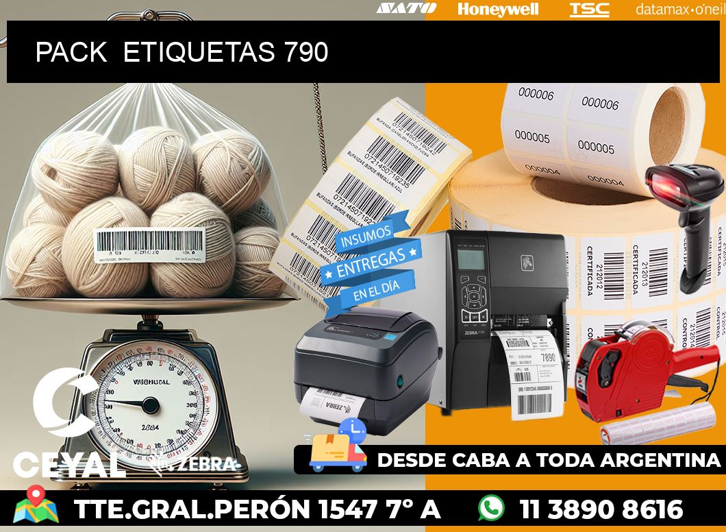 PACK  ETIQUETAS 790