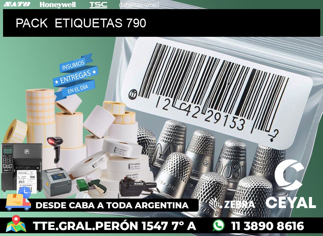 PACK  ETIQUETAS 790