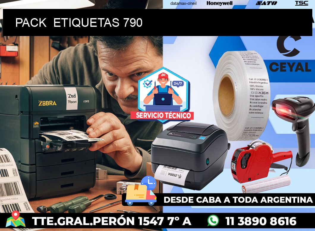 PACK  ETIQUETAS 790