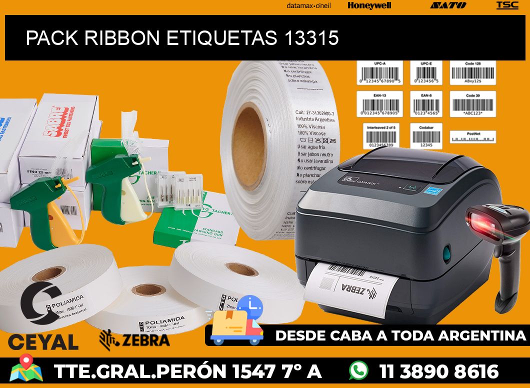 PACK RIBBON ETIQUETAS 13315