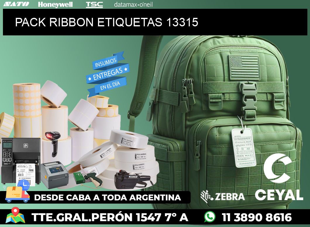 PACK RIBBON ETIQUETAS 13315