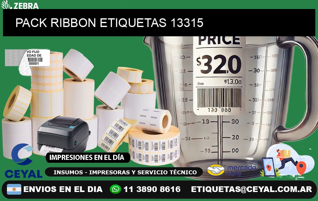 PACK RIBBON ETIQUETAS 13315