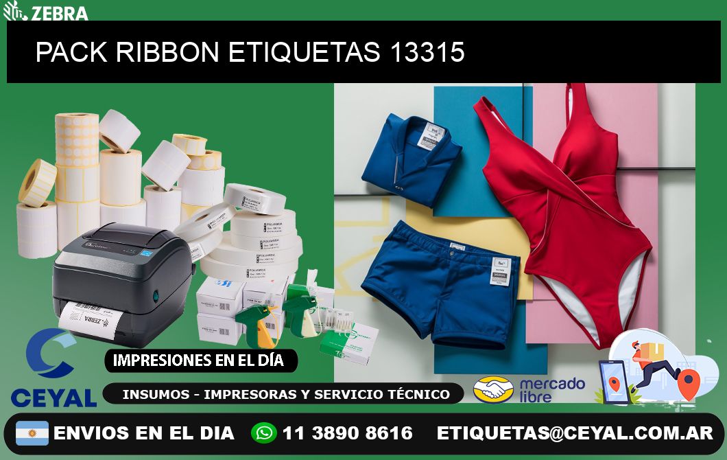 PACK RIBBON ETIQUETAS 13315