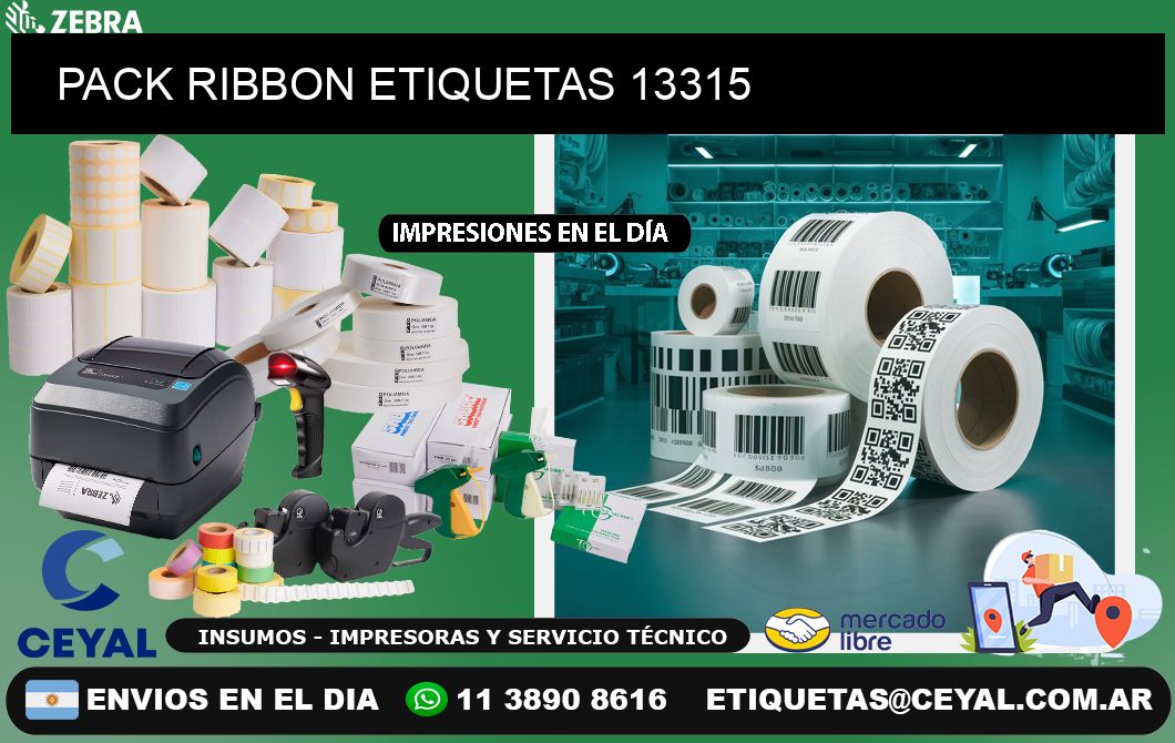 PACK RIBBON ETIQUETAS 13315