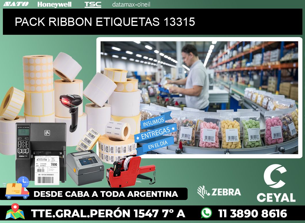 PACK RIBBON ETIQUETAS 13315