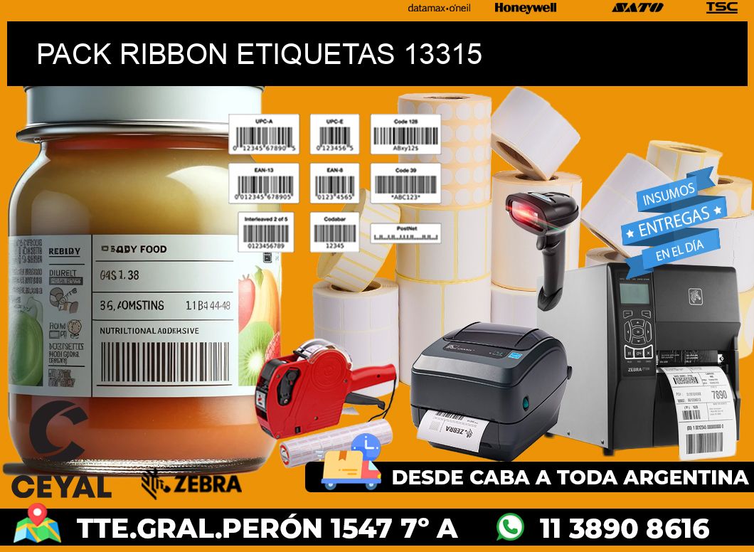 PACK RIBBON ETIQUETAS 13315