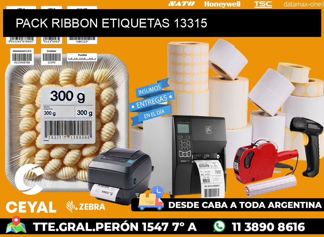 PACK RIBBON ETIQUETAS 13315