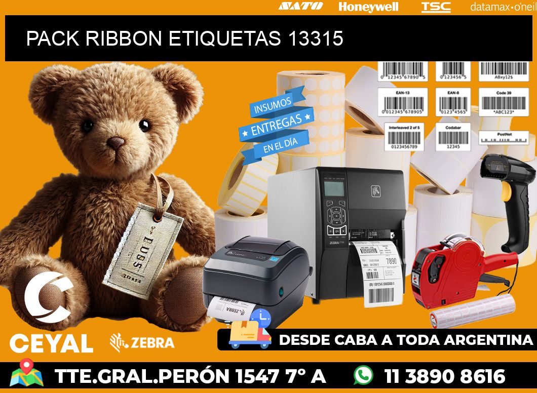 PACK RIBBON ETIQUETAS 13315