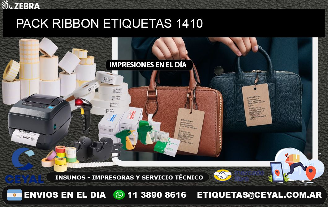 PACK RIBBON ETIQUETAS 1410