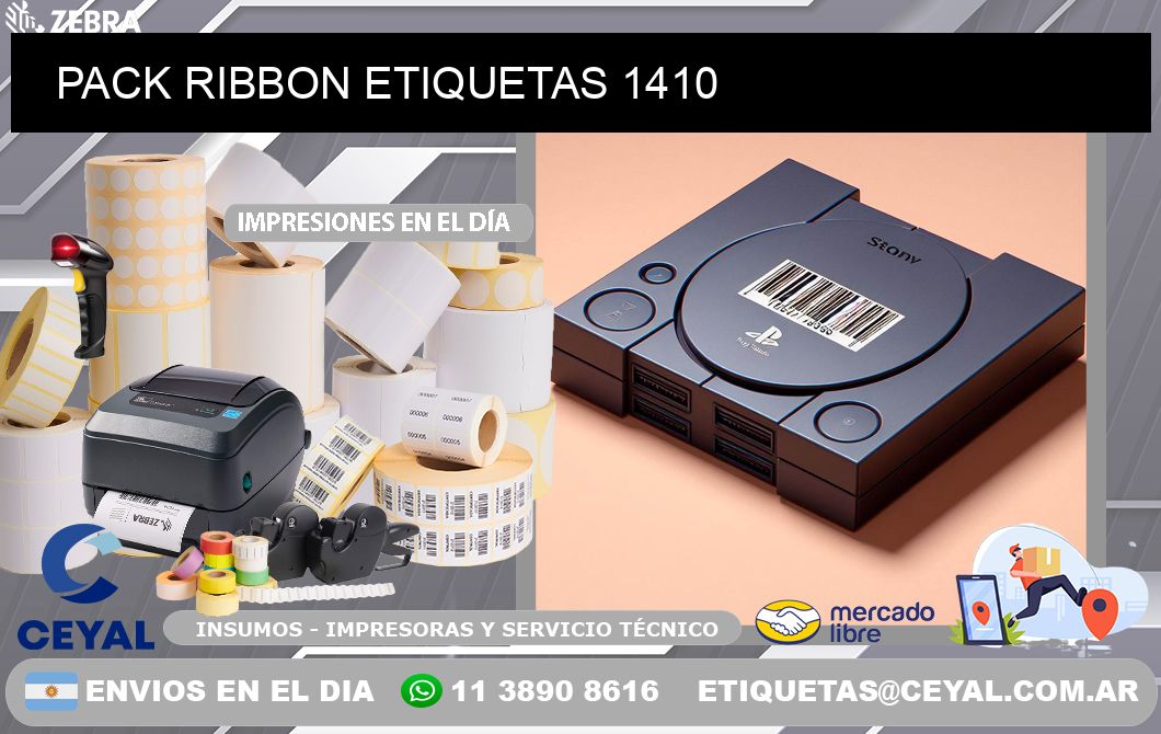 PACK RIBBON ETIQUETAS 1410