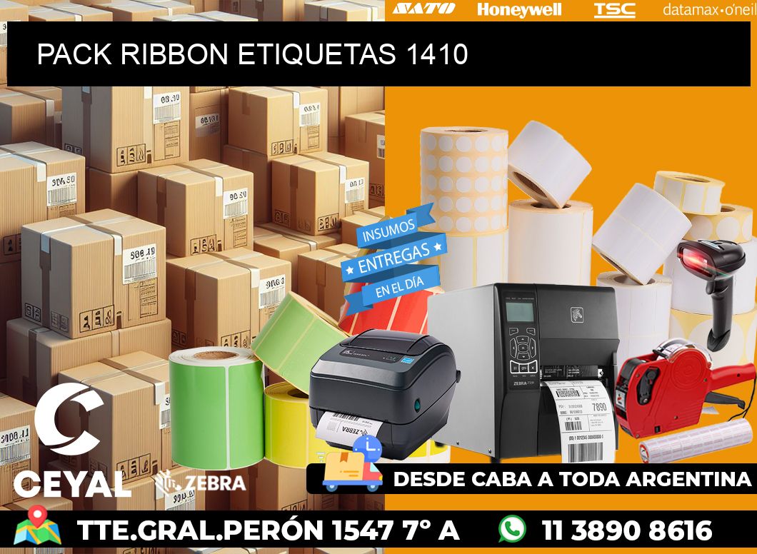 PACK RIBBON ETIQUETAS 1410