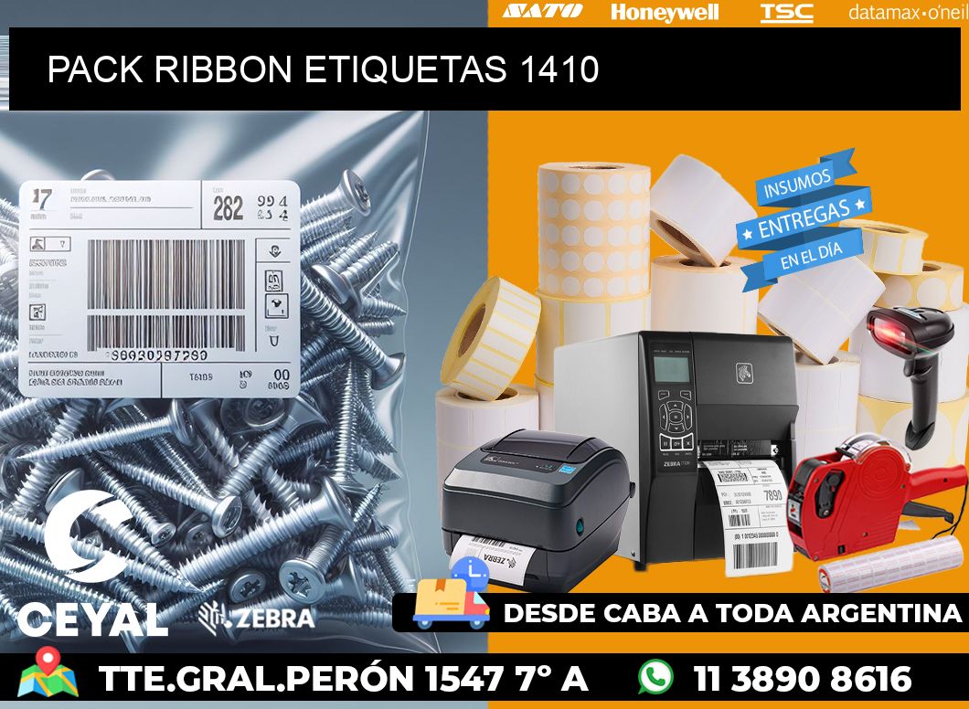 PACK RIBBON ETIQUETAS 1410
