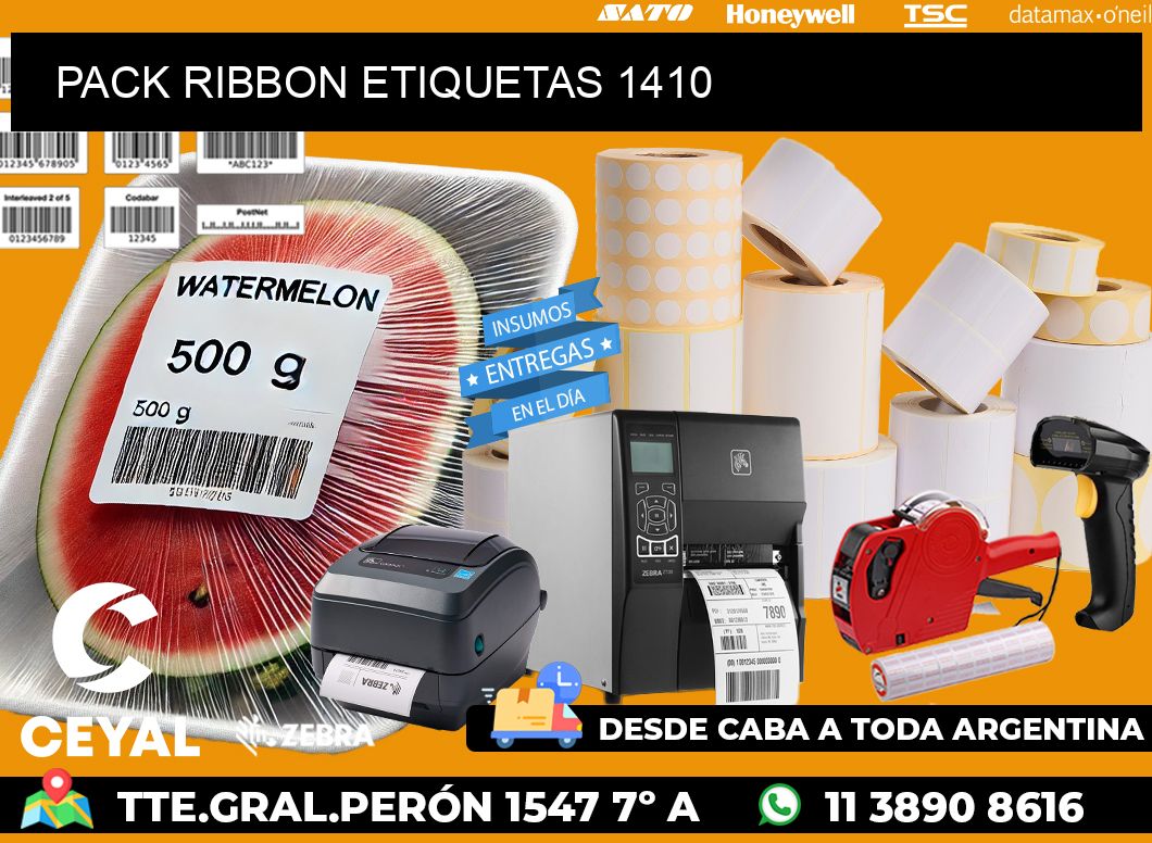 PACK RIBBON ETIQUETAS 1410