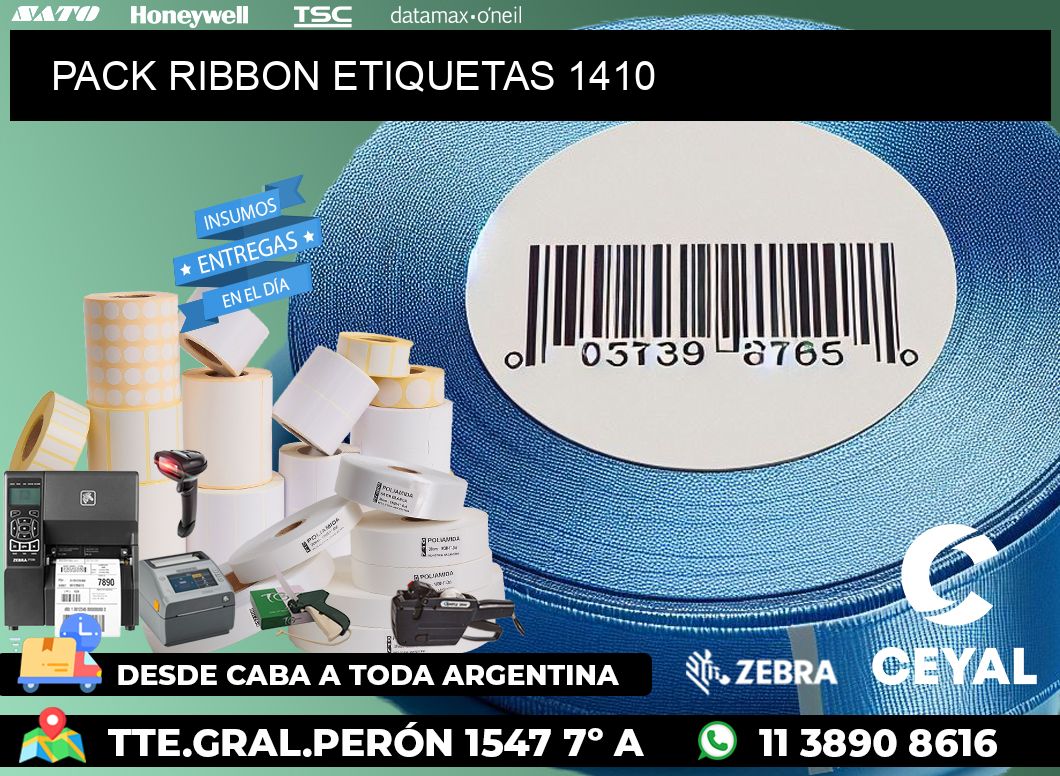 PACK RIBBON ETIQUETAS 1410