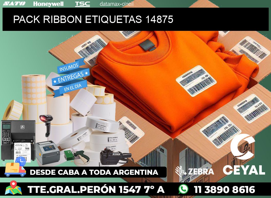PACK RIBBON ETIQUETAS 14875