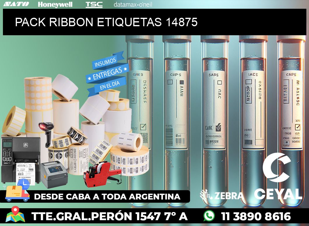 PACK RIBBON ETIQUETAS 14875