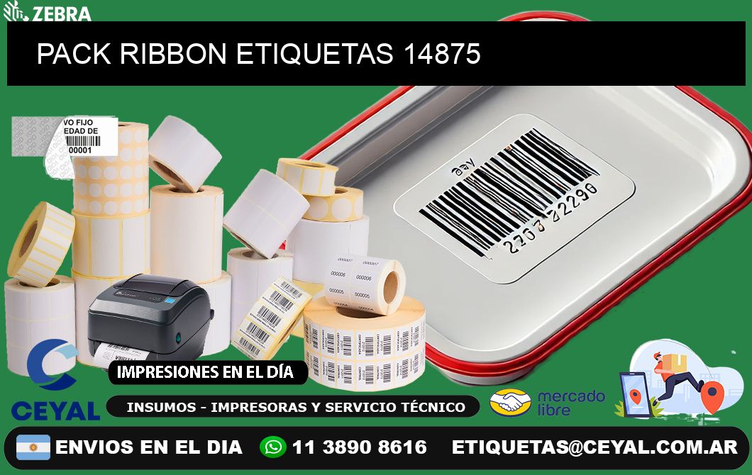 PACK RIBBON ETIQUETAS 14875