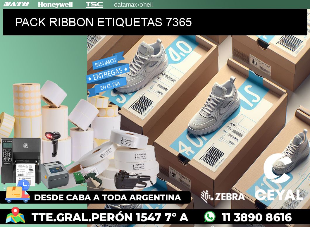 PACK RIBBON ETIQUETAS 7365