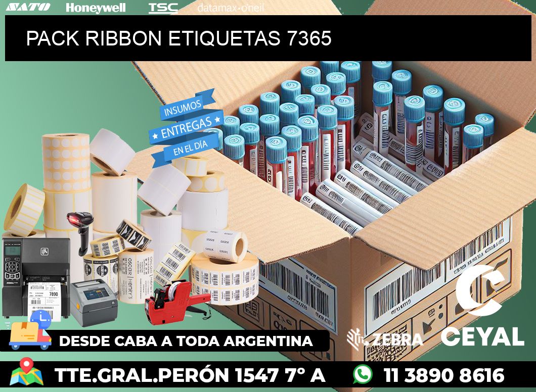 PACK RIBBON ETIQUETAS 7365