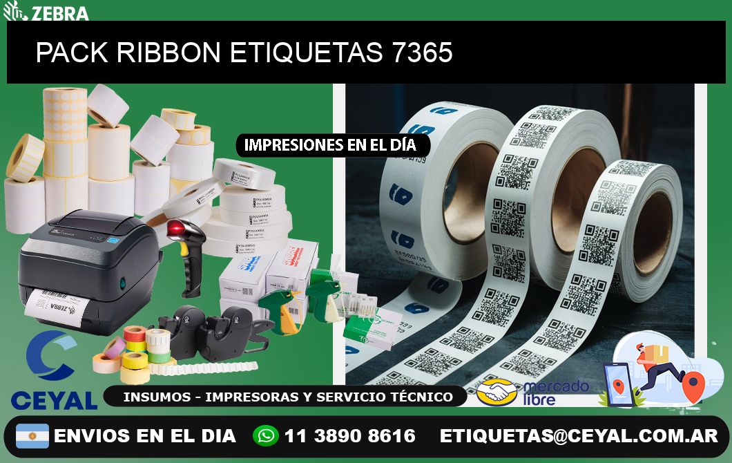PACK RIBBON ETIQUETAS 7365
