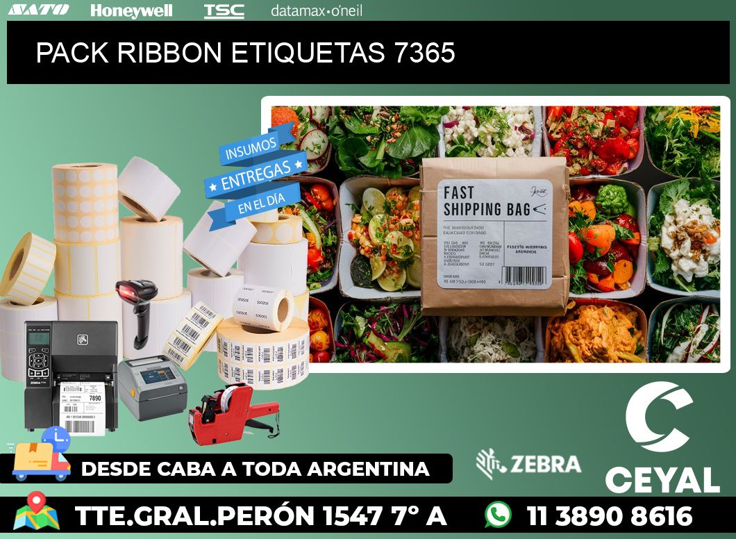 PACK RIBBON ETIQUETAS 7365