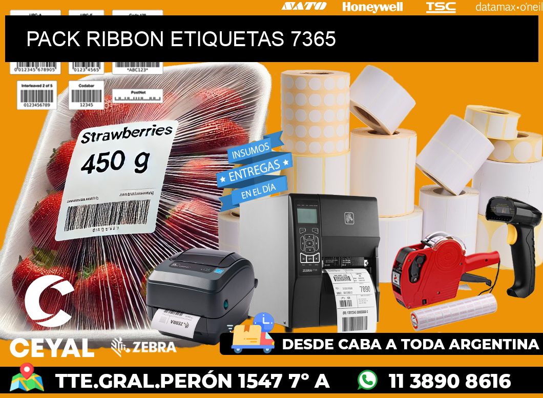 PACK RIBBON ETIQUETAS 7365