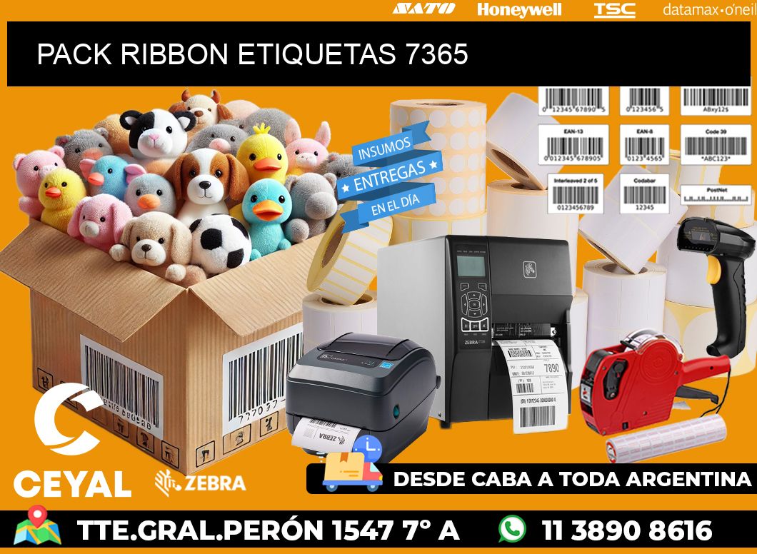 PACK RIBBON ETIQUETAS 7365