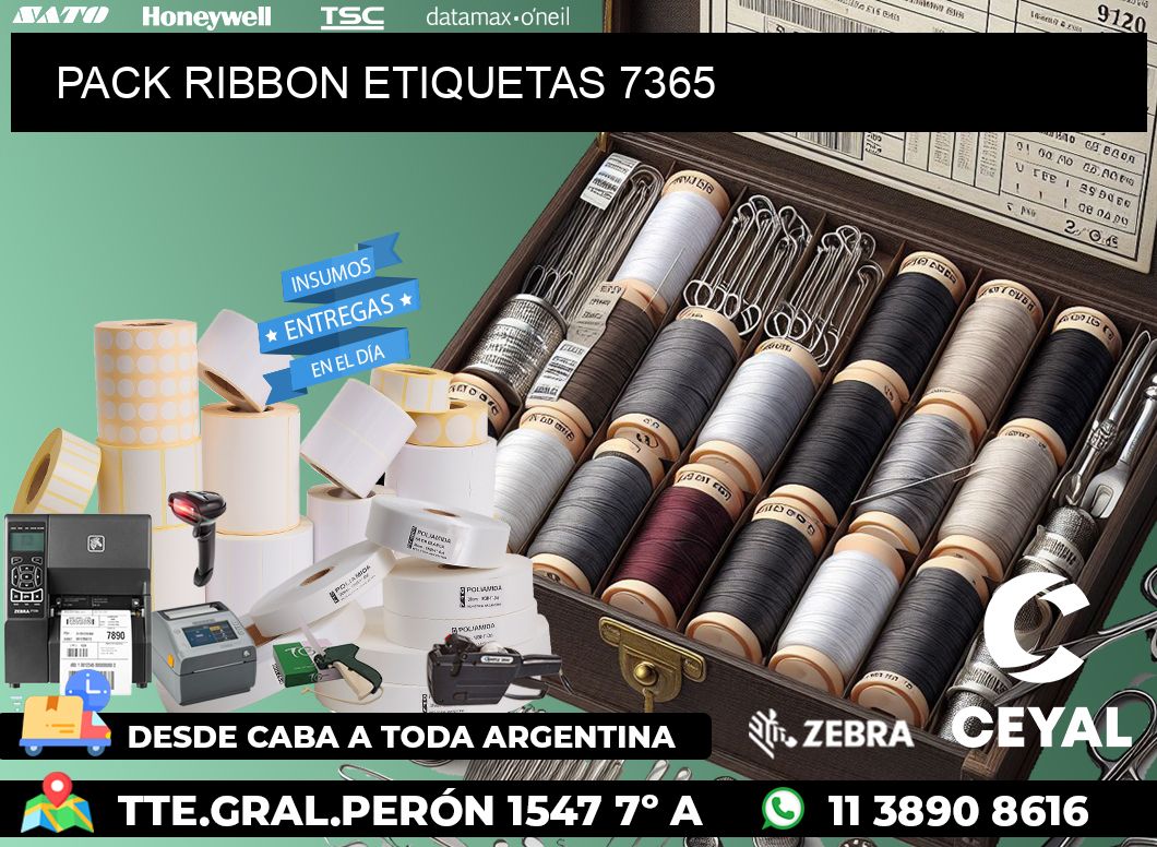 PACK RIBBON ETIQUETAS 7365