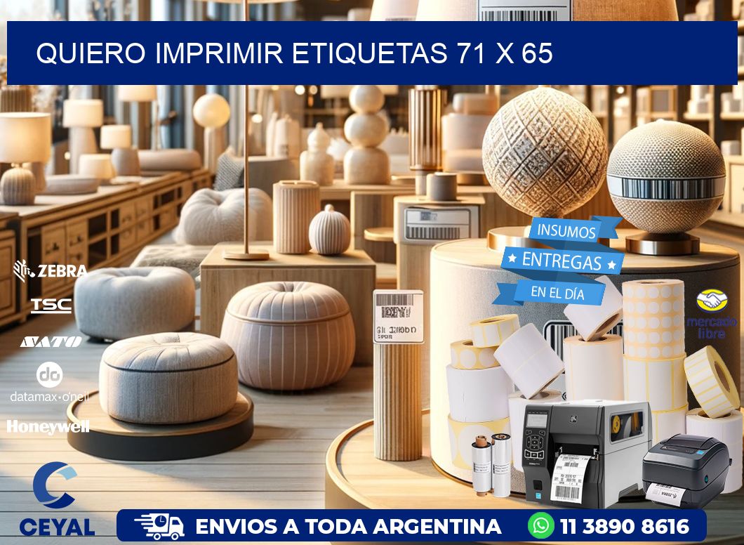 QUIERO IMPRIMIR ETIQUETAS 71 x 65