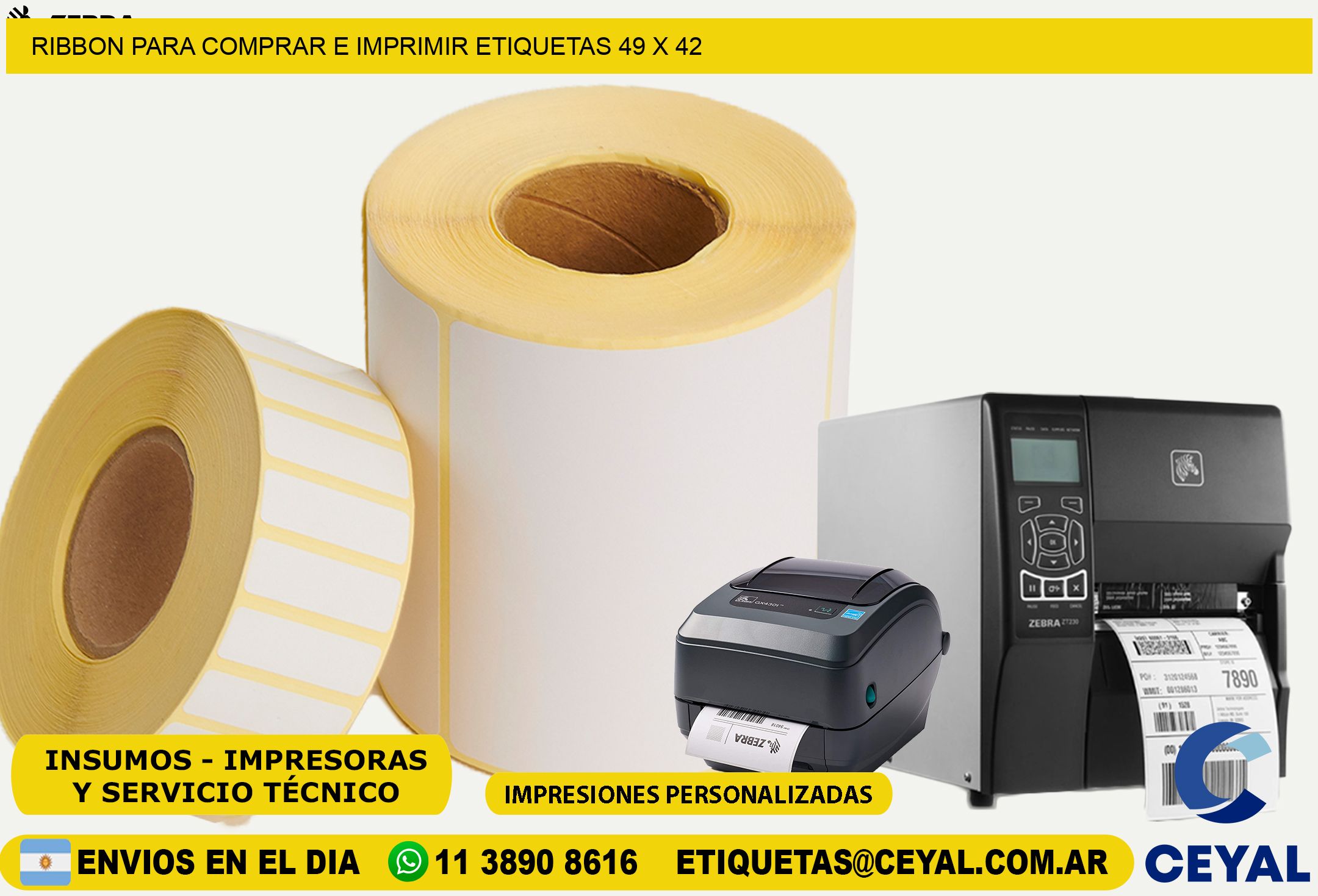 RIBBON PARA COMPRAR E IMPRIMIR ETIQUETAS 49 x 42
