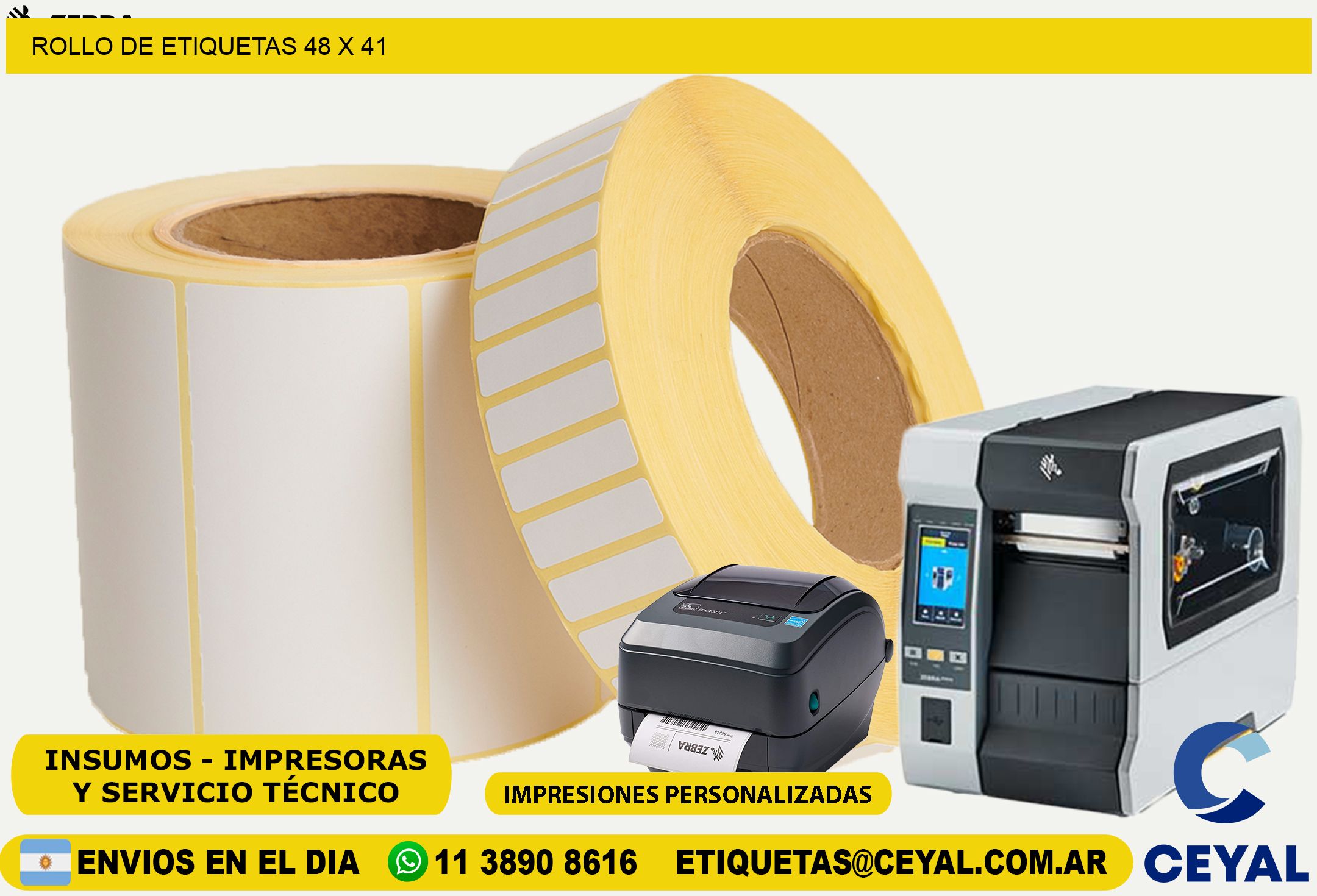 ROLLO DE ETIQUETAS 48 x 41