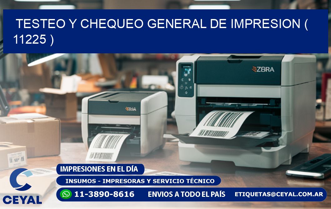 TESTEO Y CHEQUEO GENERAL DE IMPRESION ( 11225 )