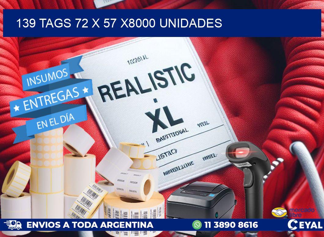 139 TAGS 72 x 57 X8000 UNIDADES