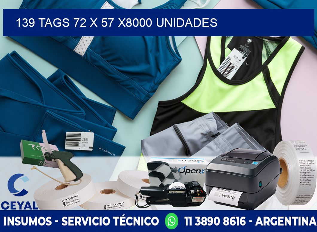 139 TAGS 72 x 57 X8000 UNIDADES