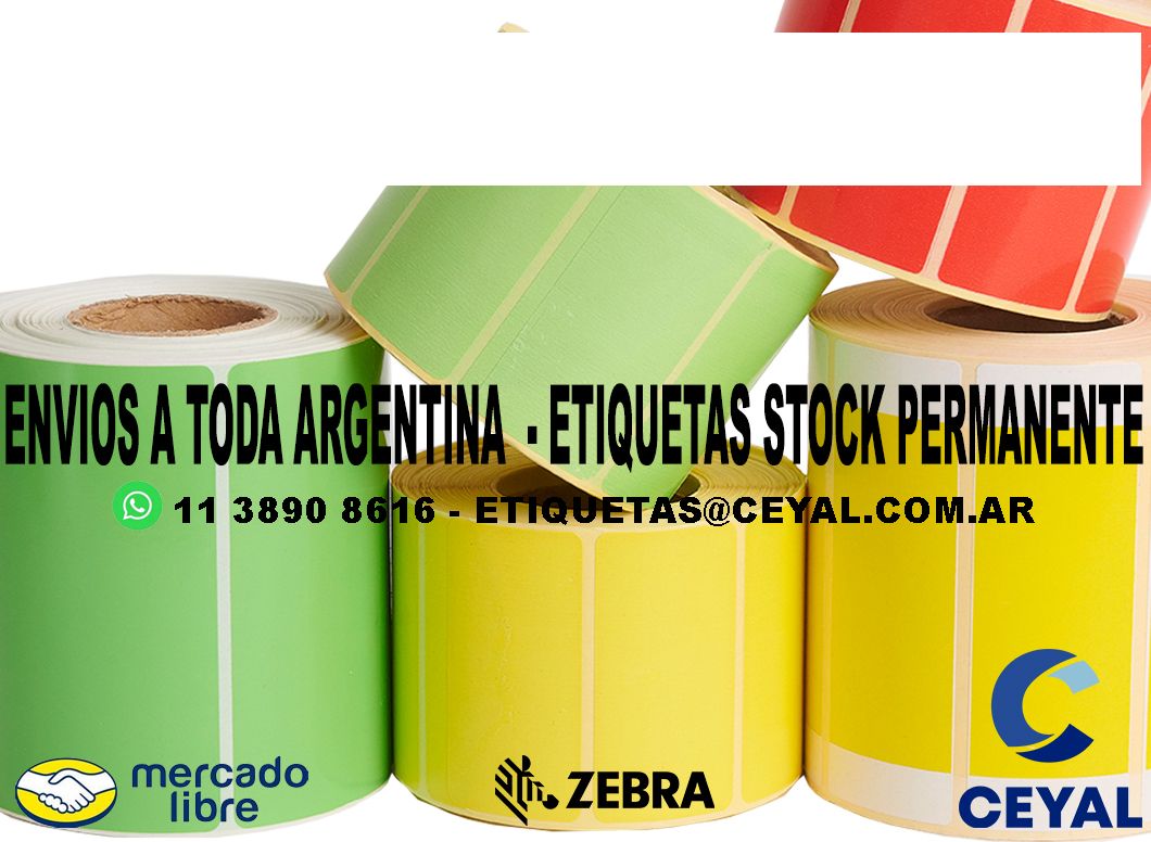 5 ETIQUETAS PAPEL TERMICO 73 x 62 X3000 UNIDADES