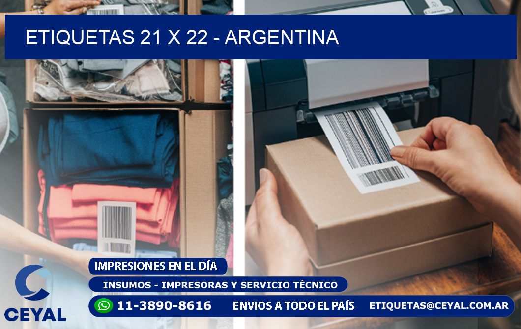 ETIQUETAS 21 x 22 - ARGENTINA